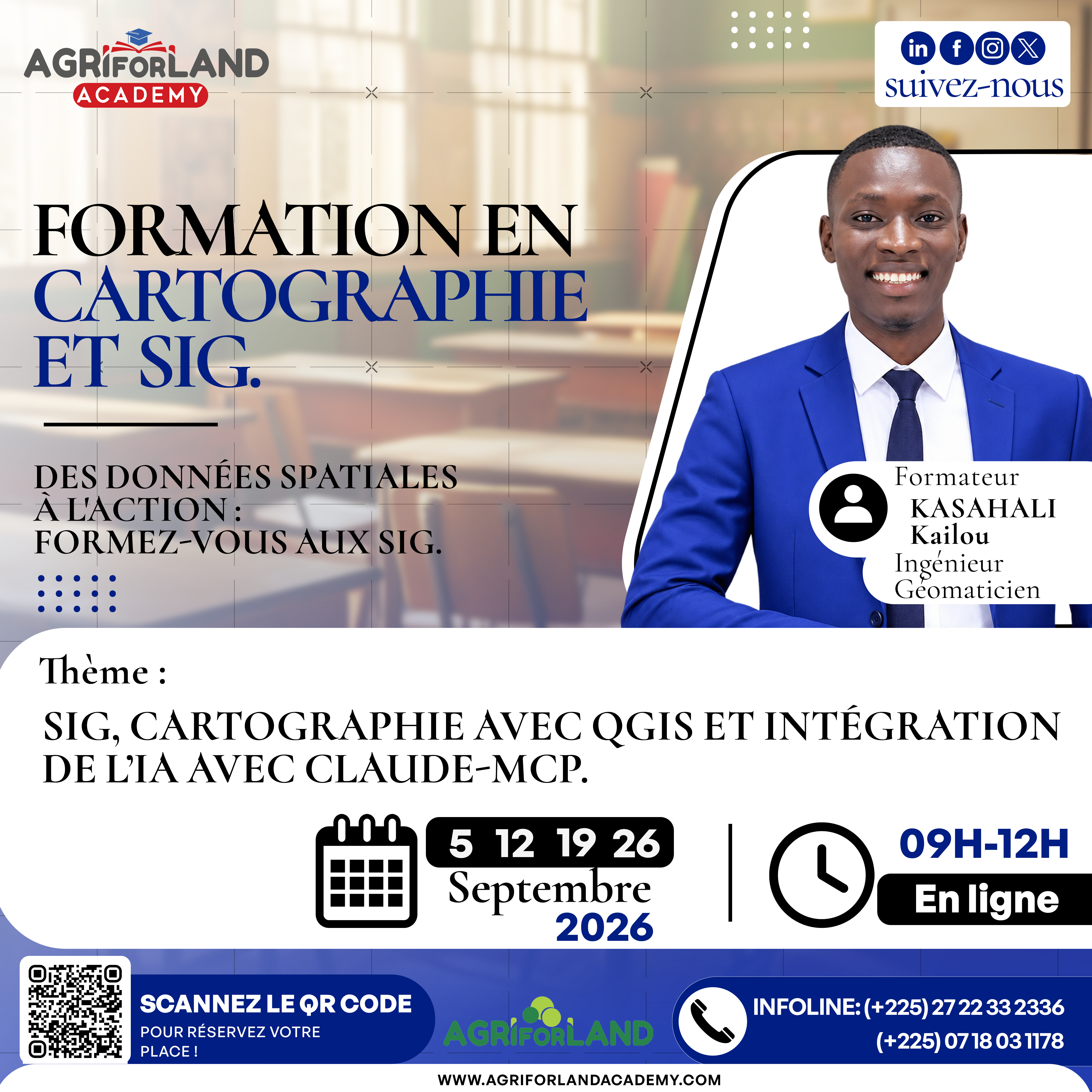 Formation en SIG, Cartographie avec QGIS et Intégration de l’IA avec Claude-MCP